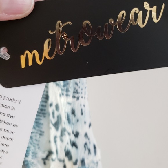 NWT Metrowear Gauzy Maxi Skirt, Lined, Teal & White, Sz.S, Pretty, Comfortable! - Picture 5 of 12